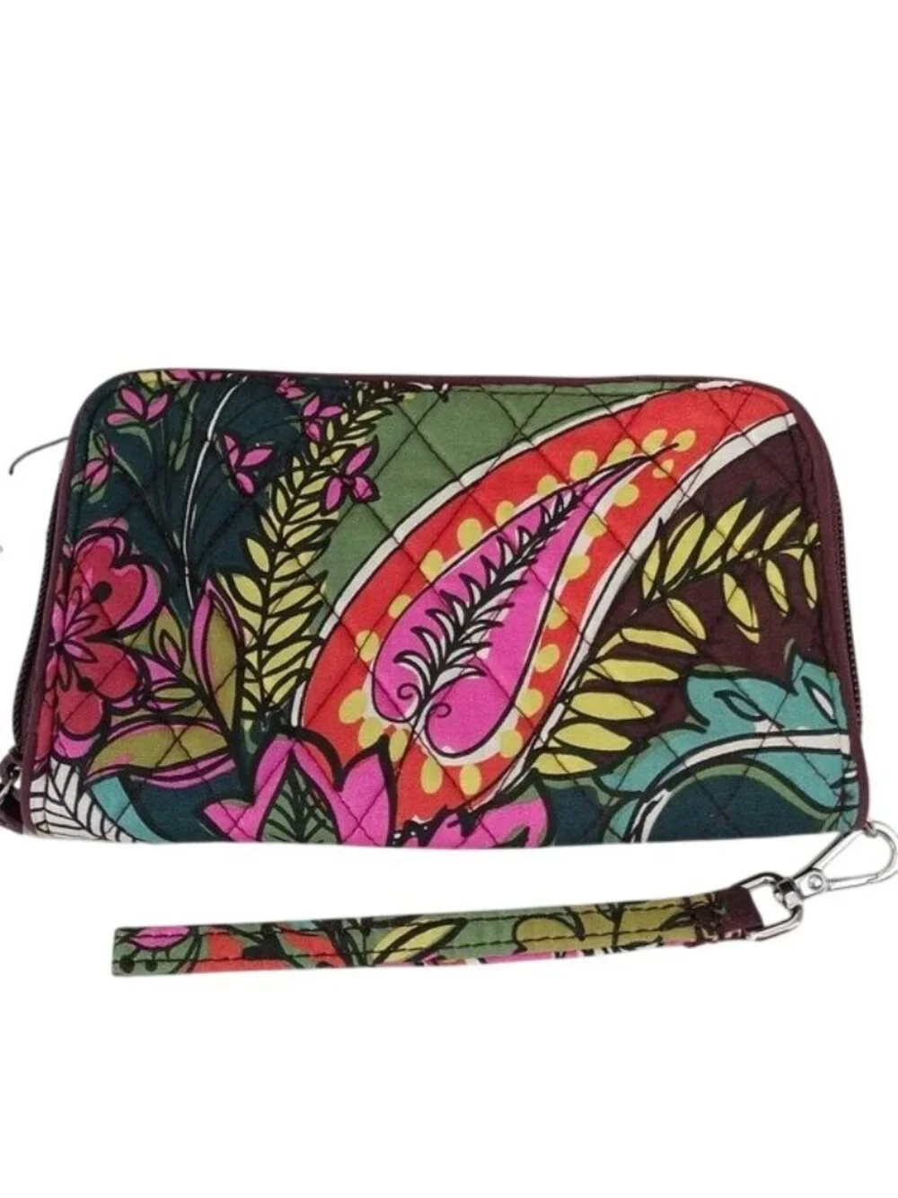 Vera Bradley RFID Grab & Go Wristlet in Autumn Leaves, Large